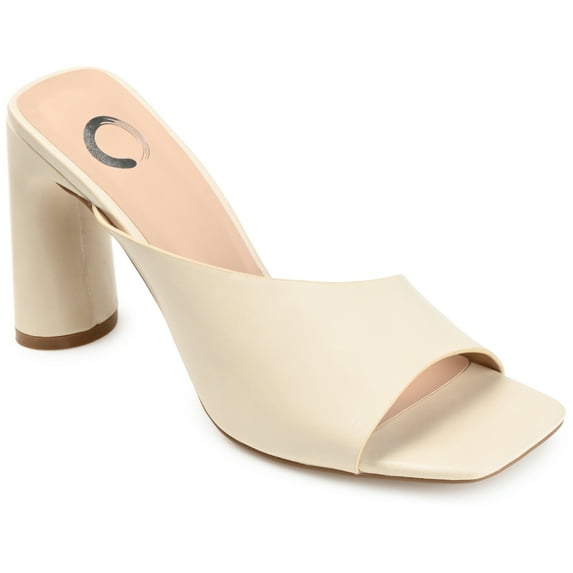 Journee Collection Womens Dola Open Square Toe D'Orsay Block Heel Sandals