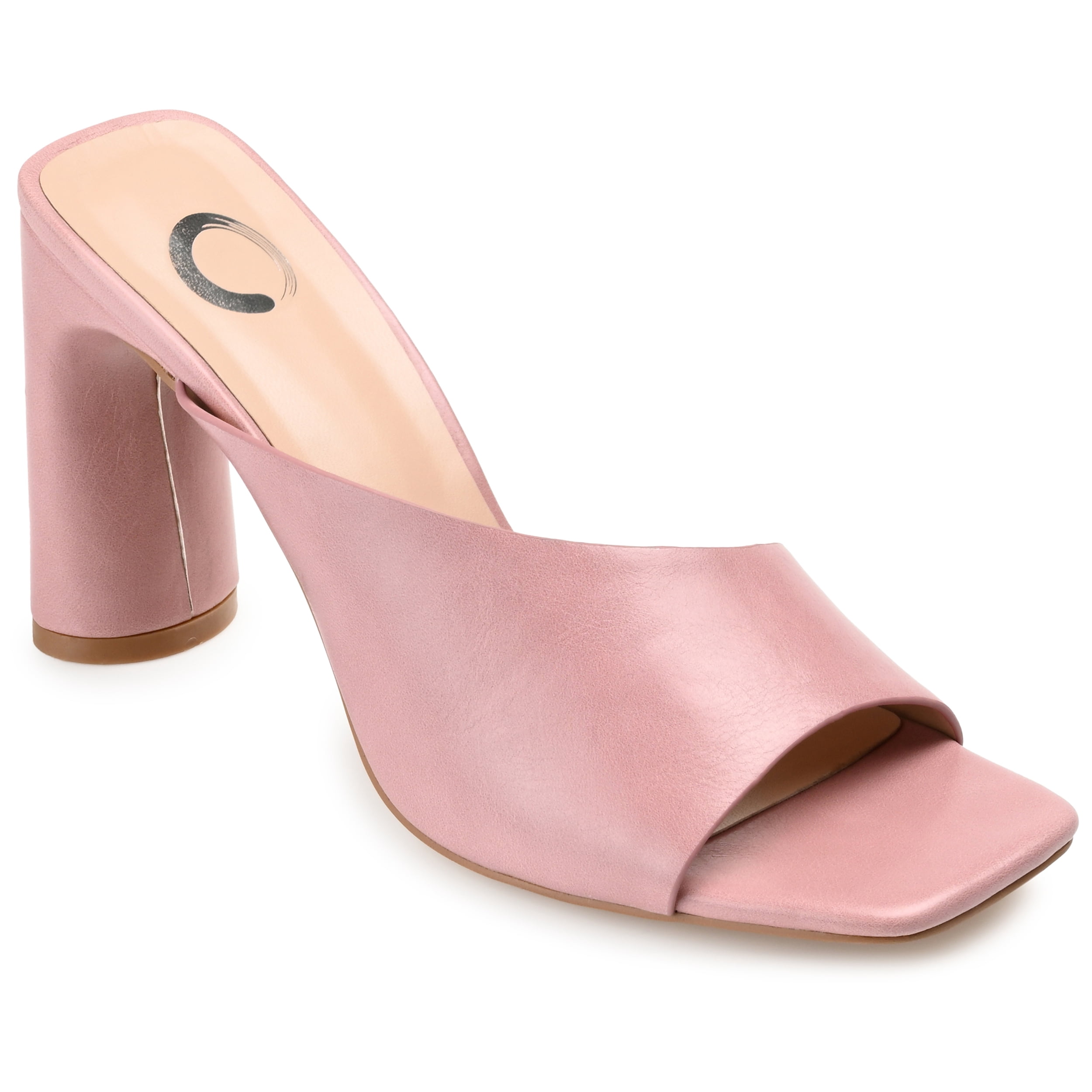 Journee Collection Womens Dola Open Square Toe D'Orsay Block Heel Sandals