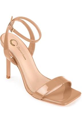 Collection Womens Dorian Patent Open Toe Pumps