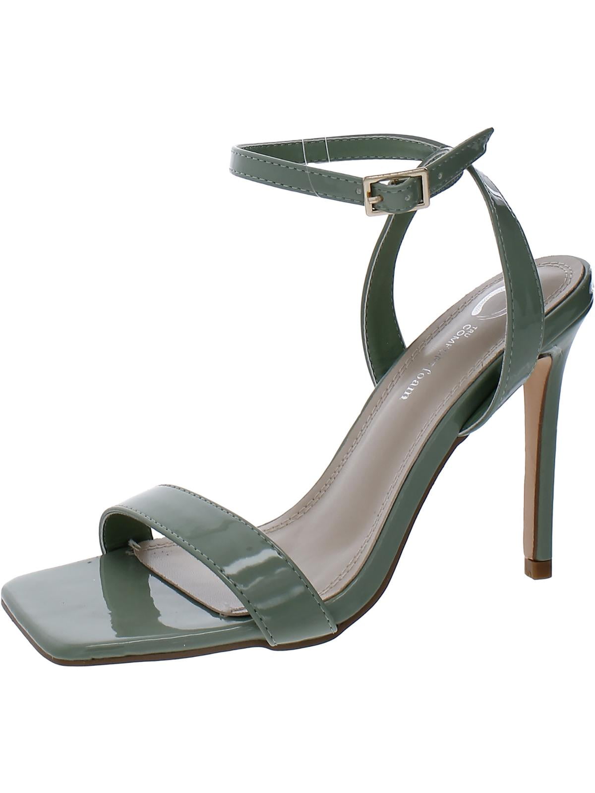 Journee Collection Womens Dorian Patent Open Toe Pumps