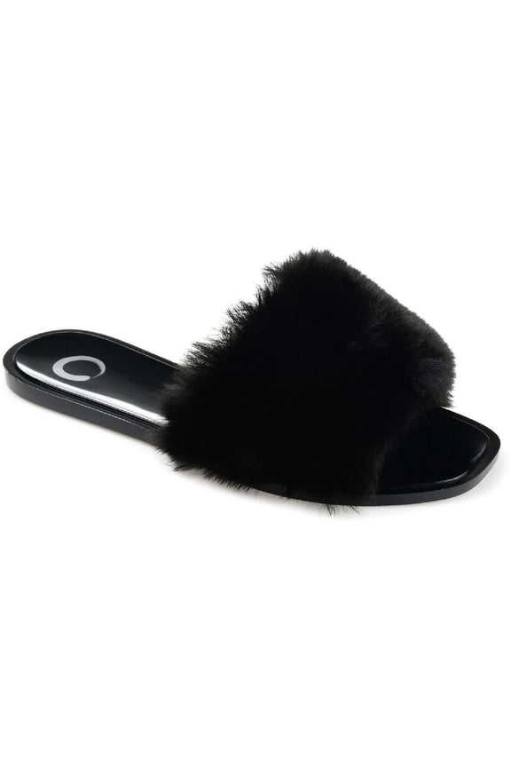 Collection Womens Dusk Faux Fur Slip On Pool Slides
