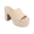 thumbnail image 1 of Journee Collection Womens ENYYA Slide Open Toe Platform Heels, 1 of 6
