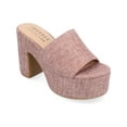 thumbnail image 1 of Journee Collection Womens ENYYA Slide Open Toe Platform Heels, 1 of 6