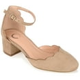 thumbnail image 1 of Journee Womens Edna Round Toe Low Block Heel Pumps, Widths Available, 1 of 10