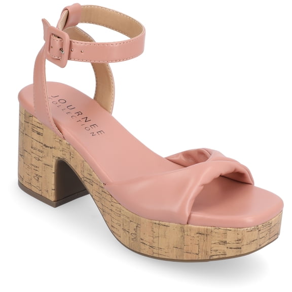 Journee Collection Womens Eianna Tru Comfort Foam Ankle Strap Platform Sandals