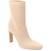 Journee Collection Womens Elissa Stacked Heel Pull on Ankle Boots