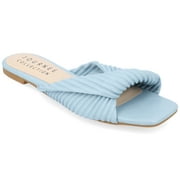 Journee Collection Womens Emalynn Tru Comfort Foam Slip On Slide Flat Sandals