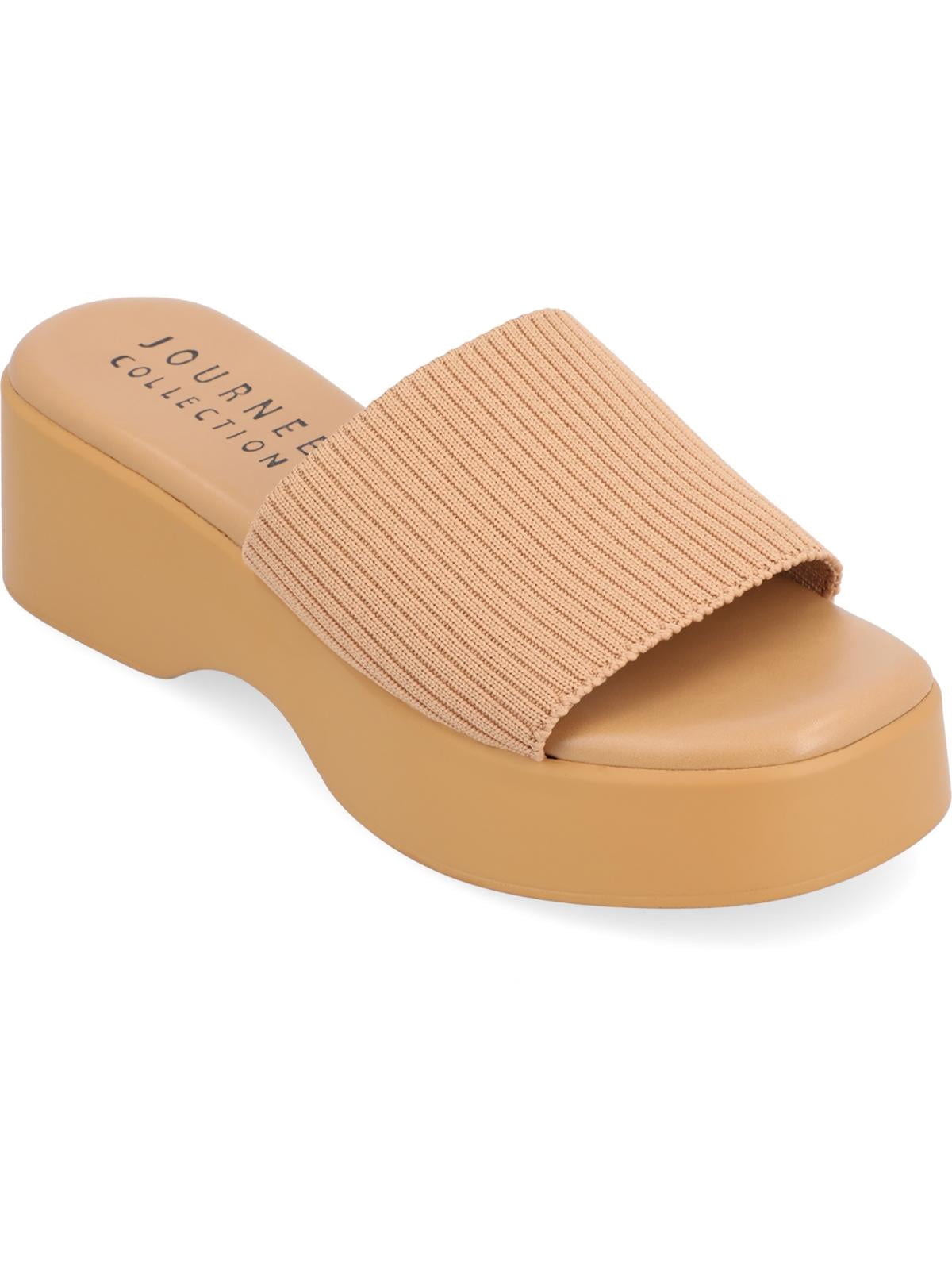 Journee Collection Womens Emani Slip On Casual Slide Sandals