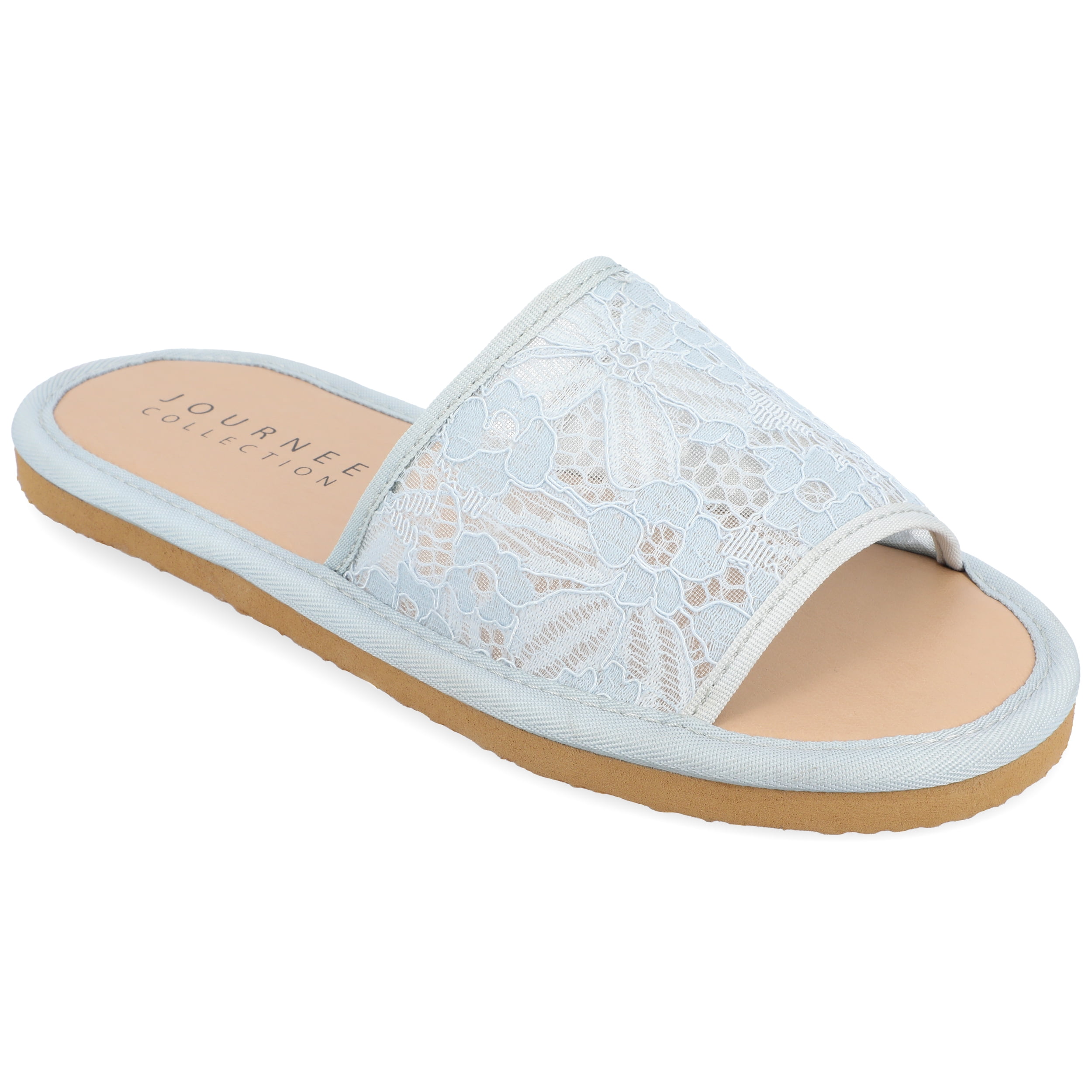 Journee Collection Womens Eniola Tru Comfort Foam Slide Flat Sandals