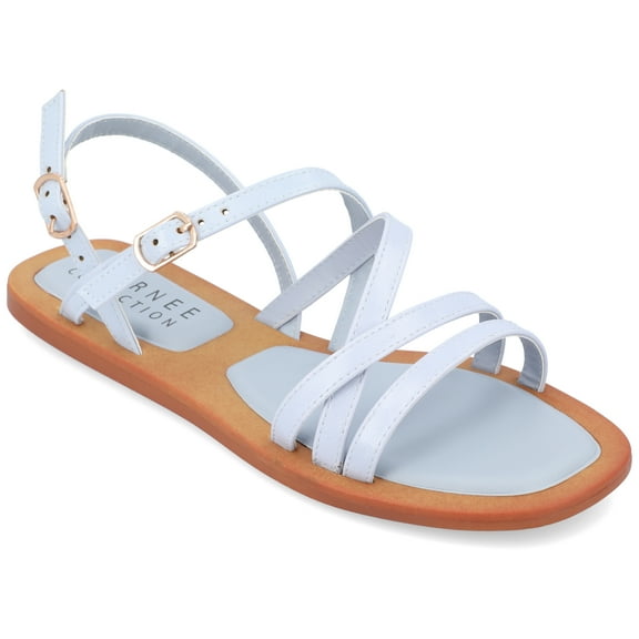 Journee Collection Womens Ennid  Tru Comfort Foam Buckle Flat Sandals
