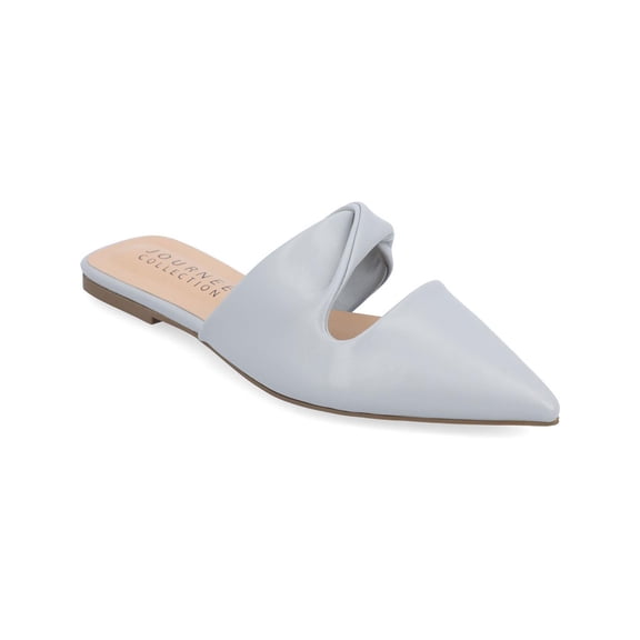 Journee Collection Womens Enniss Faux Leather Pointed Toe Mules