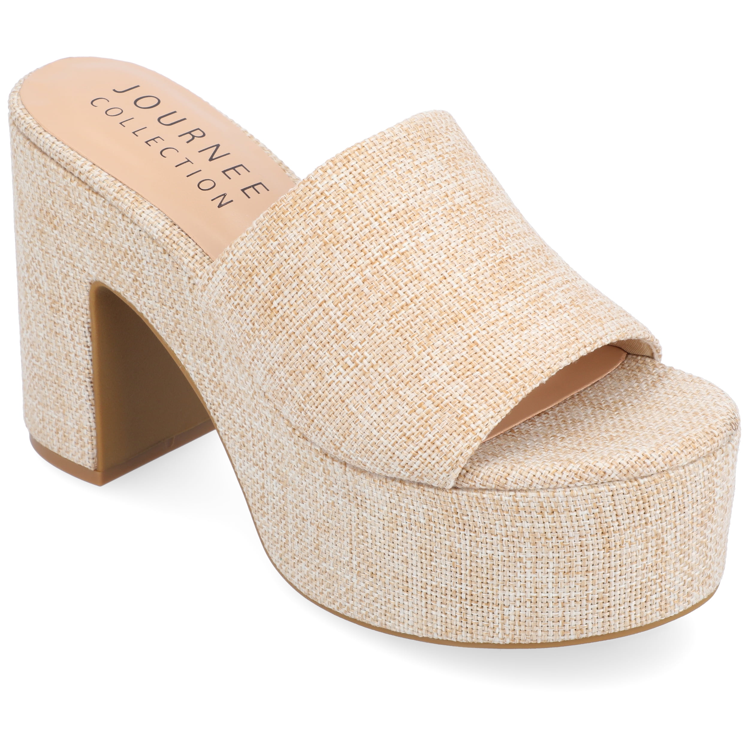 Journee Collection Womens Enyya Tru Comfort Foam Slip On Platform Sandals