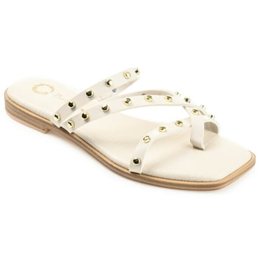 Journee Collection Womens Fanny Tru Comfort Foam Slide Low Block Heel Sandals