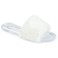 thumbnail image 1 of Journee Womens Dusk Faux Fur Jelly Slide, 1 of 9
