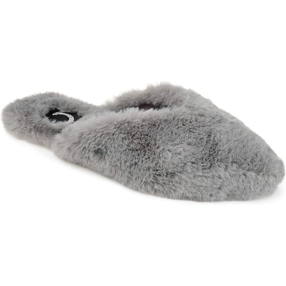 Journee Collection Womens Faux Fur Sundown Slipper 7 Grey