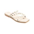 thumbnail image 1 of Journee Collection Womens Faux Leather Studded Slide Sandals, 1 of 3