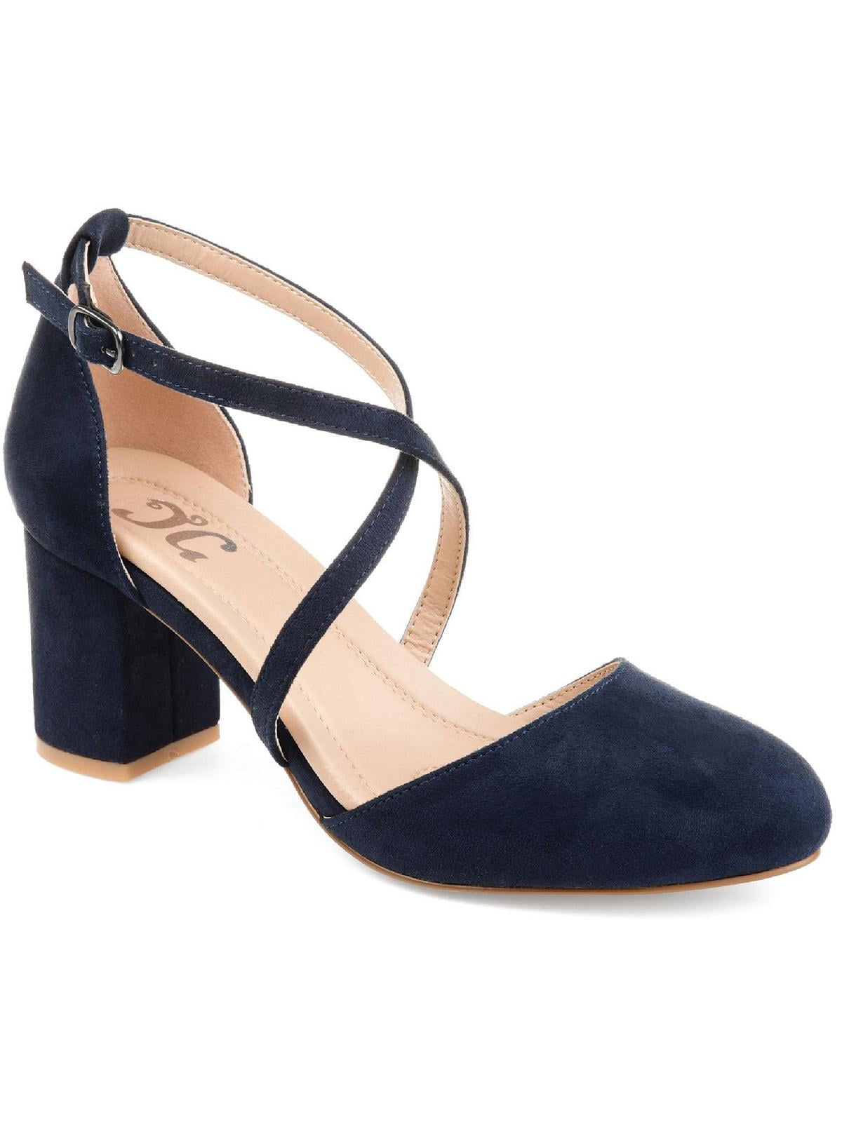 Journee Womens Foster Tru Comfort Foam Almond Toe Block Heel Pumps, Widths Available