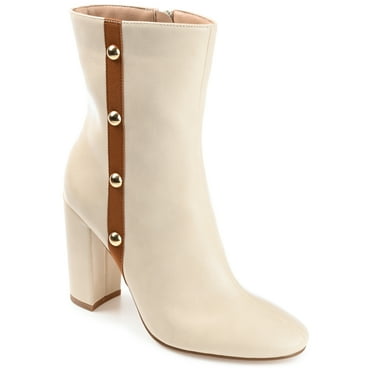 Journee Collection Womens Gaibriel Round Toe Block Heel High Ankle Booties