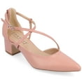 thumbnail image 1 of Journee Womens Galvinn Crisscross Strap Pointed Toe Pumps, Widths Available, 1 of 10