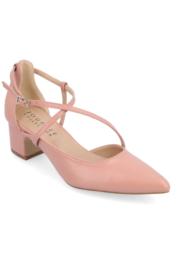 Womens Galvinn Crisscross Strap Pointed Toe Pumps, Widths Available