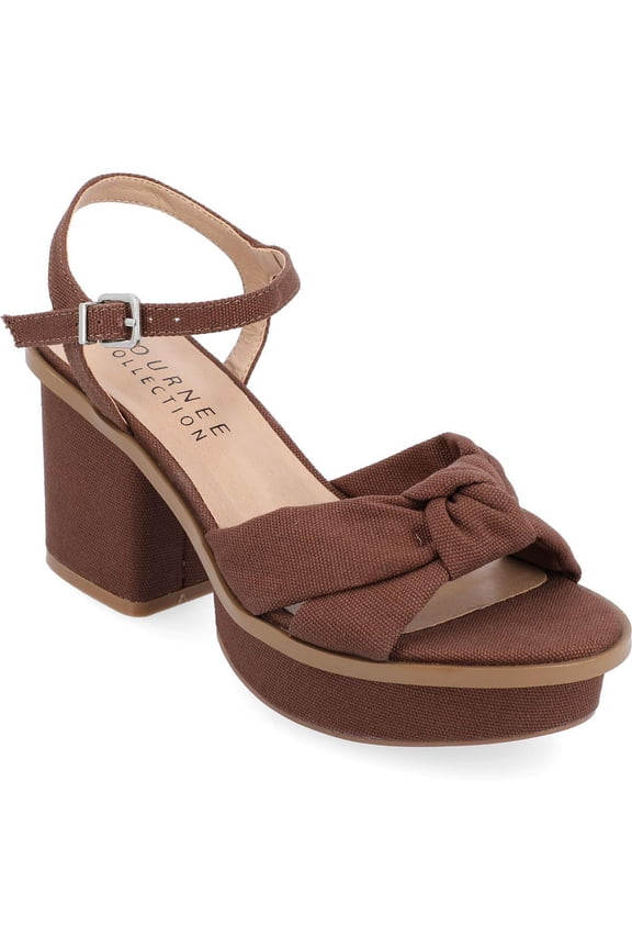 Collection Womens Garner Textured Knot Front Ankle Strap