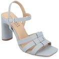 thumbnail image 1 of Journee Collection Womens Gibssen Ankle Strap Covered Block Heel Sandals, 1 of 5