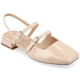 thumbnail image 1 of Journee Womens Gretchenn Multi Strap Square Toe Mary Jane Flats, 1 of 9