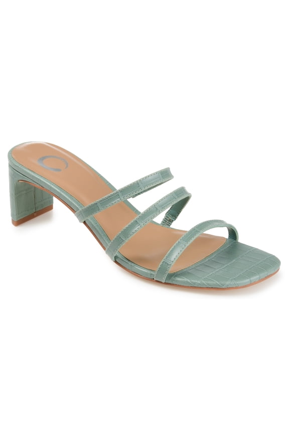 Womens Hariett Slip On Half Block Heel Sandals