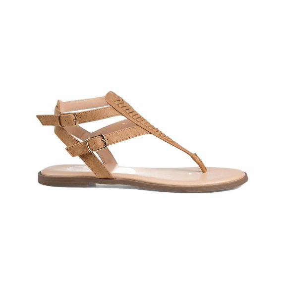 Journee Collection Womens Harmony Thong Ankle Strap Flats