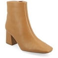 thumbnail image 1 of Journee Womens Haylinn Inside Zip Block Heel Booties, Widths Available, 1 of 8