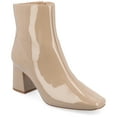 thumbnail image 1 of Journee Womens Haylinn Inside Zip Block Heel Booties, Widths Available, 1 of 9