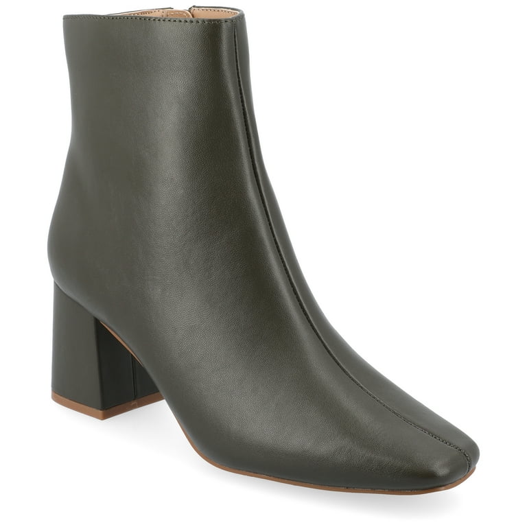 Journee Collection Womens Haylinn Tru Comfort Foam Inside Zip Block Heel Booties Walmart