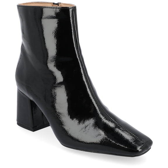 Journee Womens Haylinn Inside Zip Block Heel Booties, Widths Available