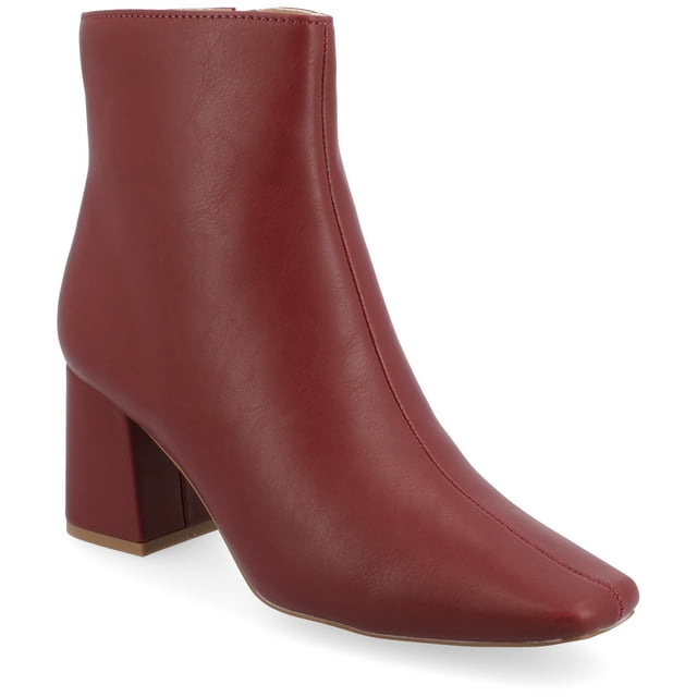 Journee Collection Womens Haylinn Tru Comfort Foam Wide Width Inside Zip Block Heel Booties