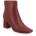 thumbnail image 1 of Journee Womens Haylinn Inside Zip Block Heel Booties, Widths Available, 1 of 8