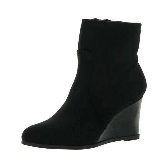 Journee Collection Womens Hepburn Faux Suede Ankle Booties