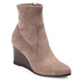 thumbnail image 1 of Journee Collection Womens Hepburn Faux Suede Ankle Wedge Boots, 1 of 3