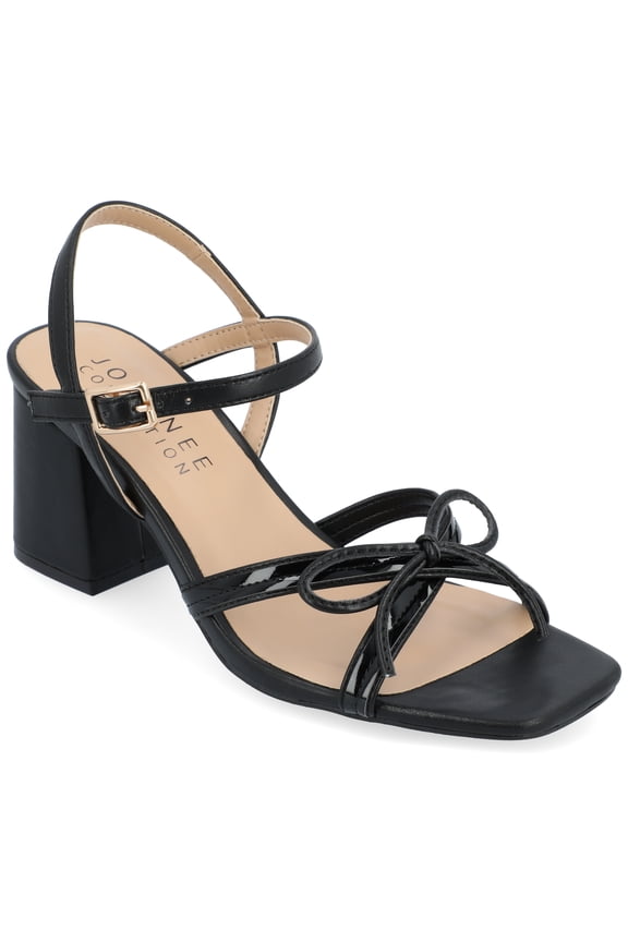 Womens Issmia Two Tone Covered Block Heel Multi Strap Sandals