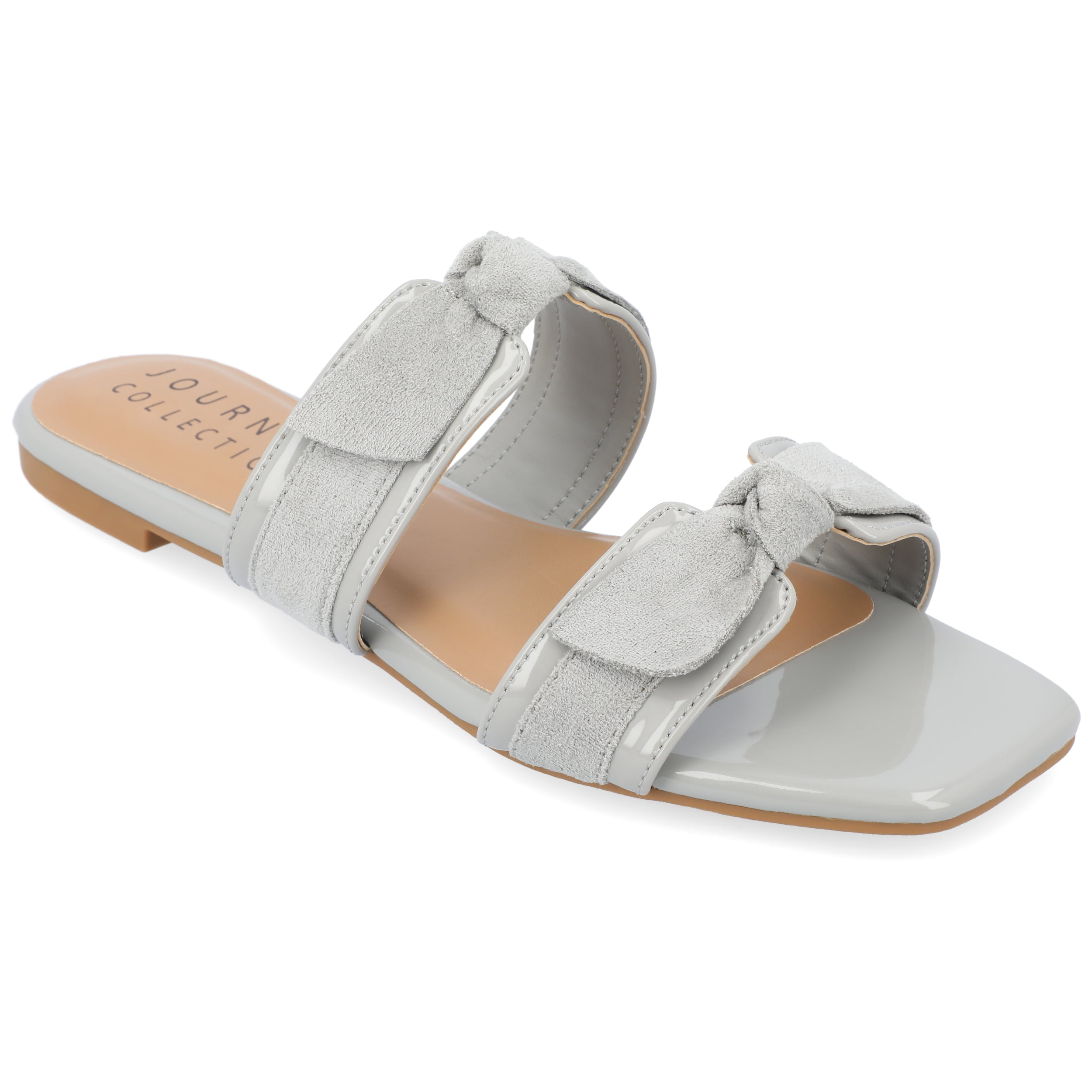 Journee Collection Womens Ireanna Tru Comfort Foam Slip On Slide Flat Sandals