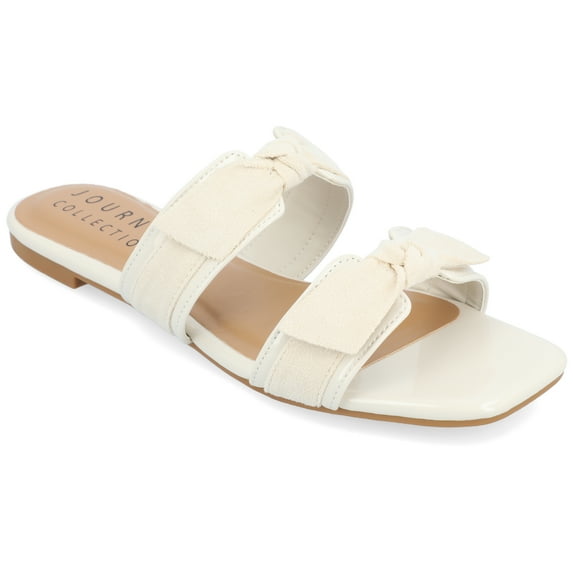 Journee Collection Womens IREANNA Square toe Bows Flatform Sandals