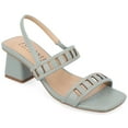 thumbnail image 1 of Journee Collection Womens Ismay Laser Cut Sling Back Block Heel Sandals, 1 of 7