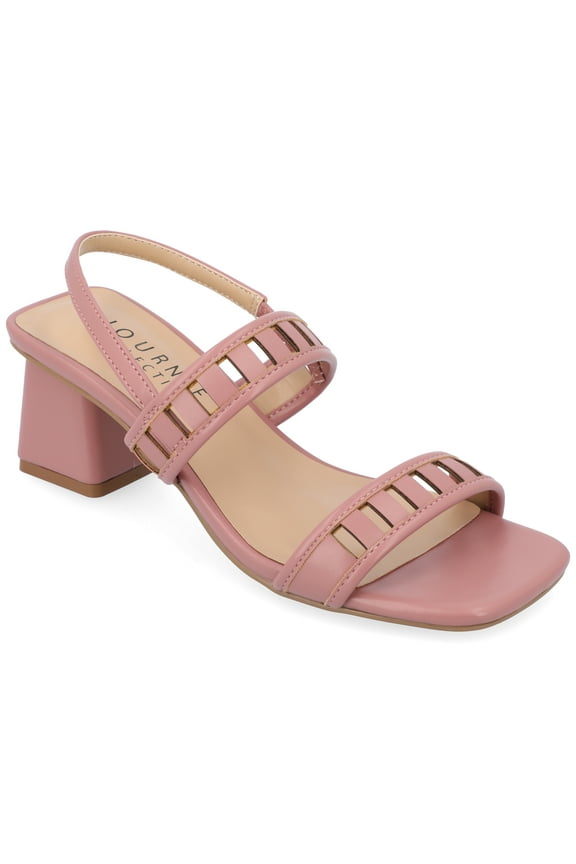 Womens Ismay Laser Cut Sling Back Block Heel Sandals