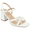 thumbnail image 1 of Journee Collection Womens Issmia Two Tone Covered Block Heel Multi Strap Sandals, 1 of 7