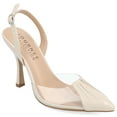 thumbnail image 1 of Journee Collection Womens Ivyann Vegan Leather and Lucite Stiletto Pumps, 1 of 6