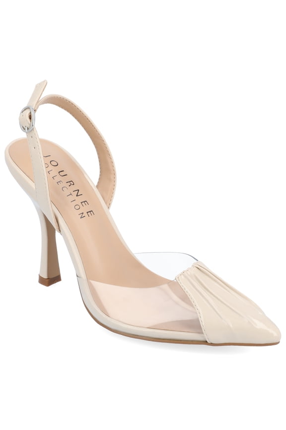 Collection Womens Ivyann Vegan Leather and Lucite Stiletto Pumps
