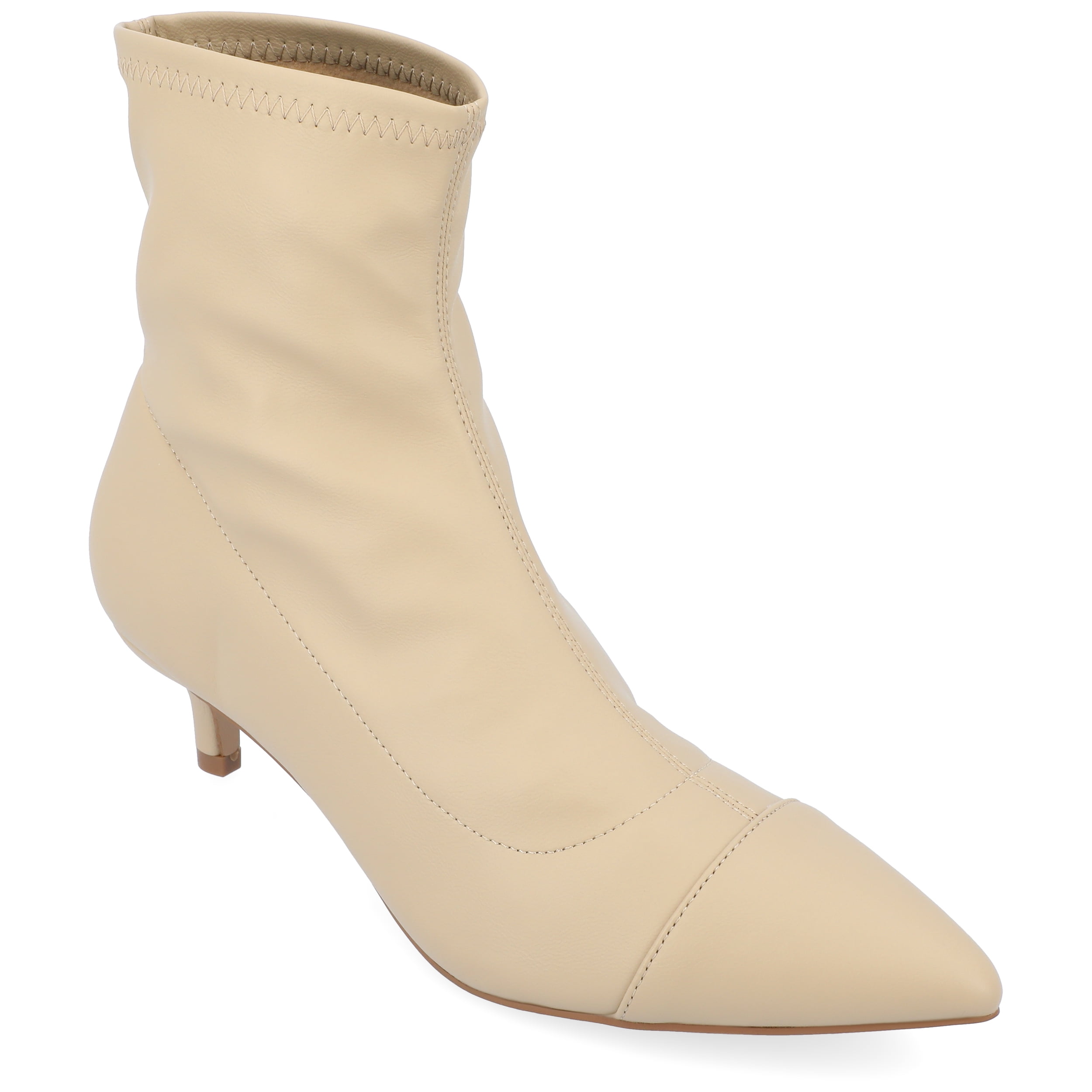 Journee Collection Womens Jadde Tru Comfort Foam Pull On Kitten Heel Bootie