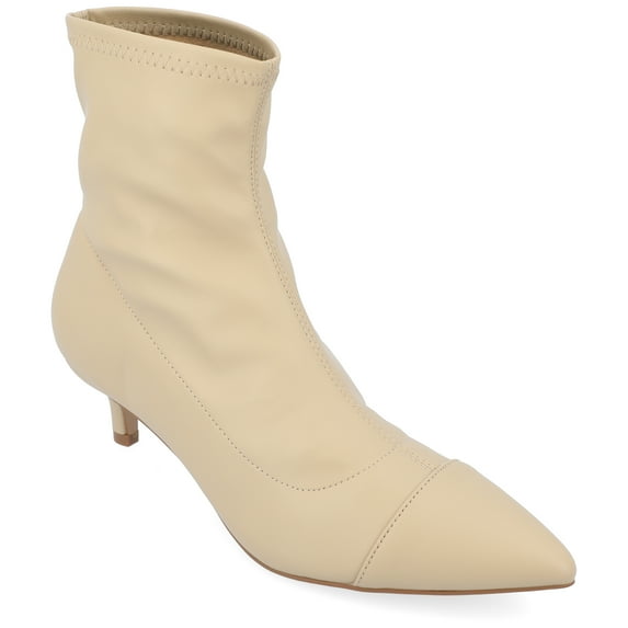 Journee Collection Womens Jadde Tru Comfort Foam Pull On Kitten Heel Bootie