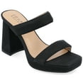 thumbnail image 1 of Journee Collection Womens Jaell Multi Strap Covered Block Heel Platform Sandals, 1 of 6