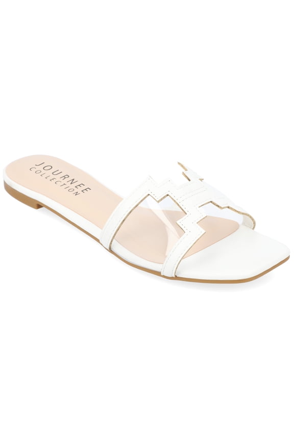 Collection Womens Jamarie Tru Comfort Foam Slip On Slide Flat Sandals