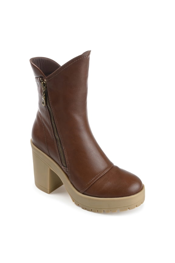 Womens Jaquie Round Toe Platform High Ankle Booties